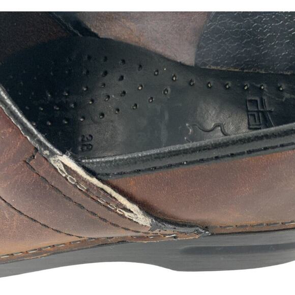 Dansko Brown Leather Womens Clogs Mules Staples Professional Shoes 38 (US 7.5-8) - Picture 7 of 11